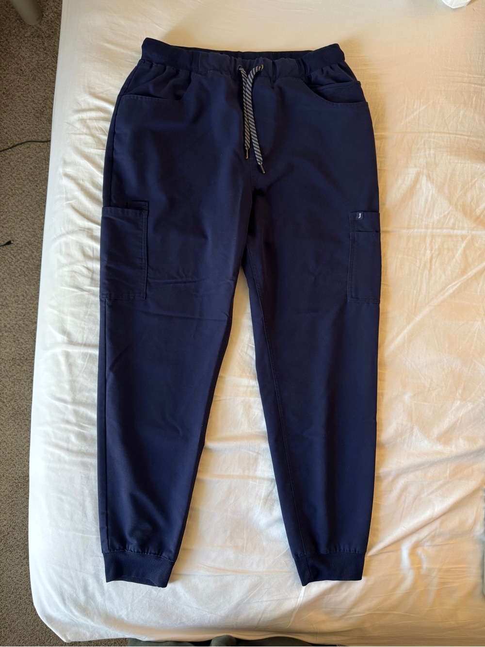 Navy Scrub Jogger Pants - Drawstring Waist